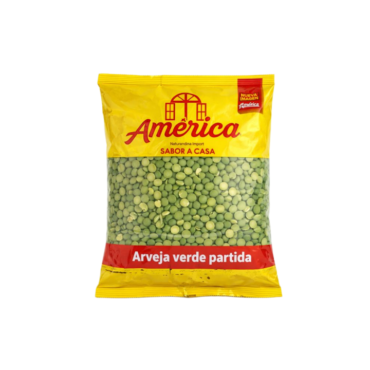 Arveja verde partida