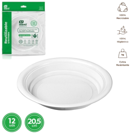 Platos hondos redondos 12 uds