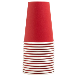 Vaso carton rojo 10 uds