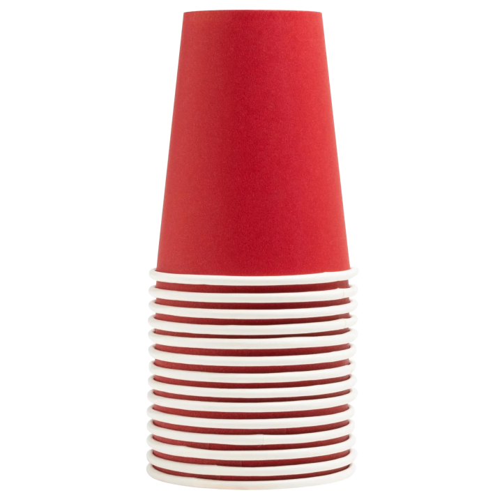 Vaso carton rojo 10 uds