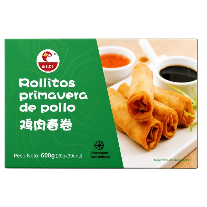 Rollitos primavera de pollo春卷鸡肉